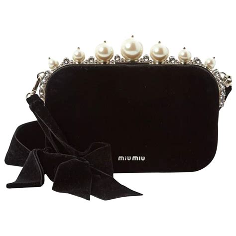 black velvet miu miu clutch